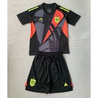 Spanien Torwart Fußballbekleidung Heimtrikot Kinder EM 2024 Kurzarm (+ kurze hosen)